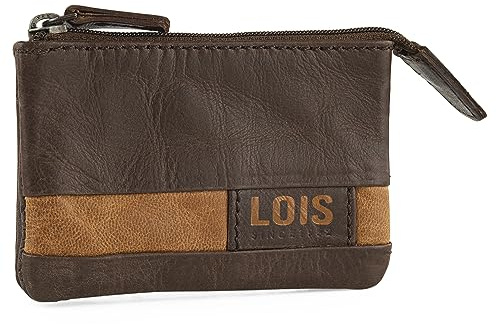 Lois - Geldbeutel & Schlüsseltasche Klein - Schlüsseletui Schlüsseltasche - Schlüsseletui Leder - Autoschlüssel Tasche - Schlüssel Etui, Braun-Tan