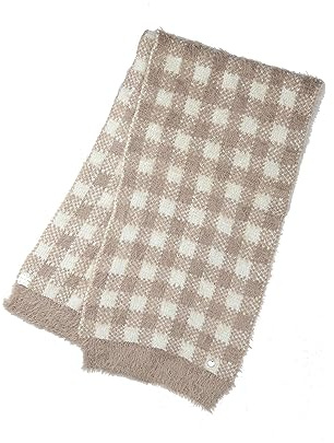 Sciarpa Liu Jo in maglia scarf check jacquard beige C24LJ40 2F3049 BEIGE