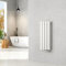 EMKE Radiador 60x24cm,Radiador de diseño vertical de tubo ovalado, Blanco, doble capa, radiador de agua caliente