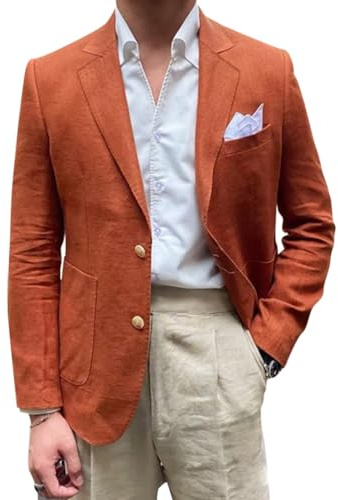 Oanviso Blazer à Carreaux Homme Slim Fit Veste de Costume Décontracté Business Blazers de Treillis Blousons Classique Revers Elégant Vestes Automne Manteaux Légère Mariage