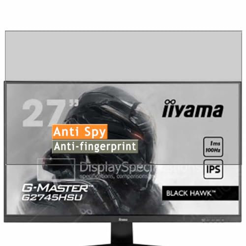 Vaxson Anti Spy Schutzfolie kompatibel mit Iiyama G-Master G2745HSU-B1 27 Monitor Display folie folien Displayschutzfolie （ nicht Panzer Schutz Glas folie SchutzGlas nicht PanzerGlas ）
