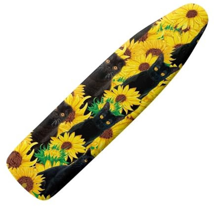Belidome Cat Sunflower Ironing Board Hanger Cover Elasticated Padded Universal Iron Board Covers