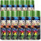 Deco Color 12er Sparpack Lackspray Metallic GRÜN 400ml - Sprühlack mit Metallic Effekt für z.B. KFZ, Fahrrad uvm. (12 Dosen Lackspray Grün mit Metallic-Effekt)
