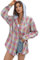 Jhsnjnr Damen Leichte Karo Jacke Langarmshirt Knopfleiste Oversized Flanellhemd mit Kapuze Hemden Kariert
