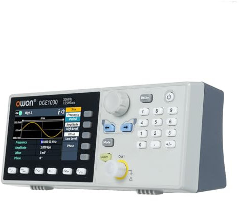 Jemora DGE1030 Generatore di forme d'onda arbitrarie da 30 MHz 125 MSa/s Canale singolo 1CH Display LCD da 3,6 pollici Generatore di forme d'onda da banco a 14 bit