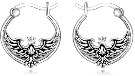 Phönix Ohrringe für Damen Sterling Silber Retro Phönix Creolen Schmuck Geschenke für Mutter und Tochter (Phönix Ohrringe)