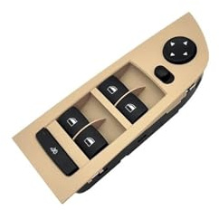 Botonera Elevalunas para BMW E90 para BMW 3 Series 318 320 323 325 328 330 335 2006-2011 Reemplazo De Interruptor De Ventanilla Principal Eléctrico De Coche Botón Control Ventana(Model B Beige)