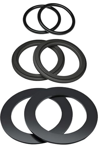 ONEBOOM 6PCS Guarnizioni Rotonda,Anello di Tenuta o Ring Guarnizioni per Piscina,Durevole,Facile da Montare,per Intex 10745,10262,10255 Raccordi per Piscina -Nero
