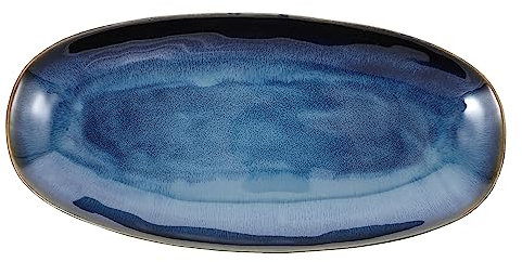 WATIIFUFU Ceramic Sushi Plate Large Fish Tray Fruit Dish Food Serving Snack Plate for Home Restaurant Party Occasion