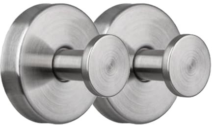 TOEECY 2 Pièces Crochet Ventouse Porte Serviette Salle de Bain Inox Rond Support Mural Adhésif Sans Perçage Accroche Puissant Accessoire Douche Cuisine