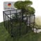Heimfleiss® Komposter Garten 100x100x75 cm + Deckel | 750L Komposter Metall verzinkt & pulverbeschichtet | Metallkomposter für Rasenschnitt & Biomüll | Gartenkomposter mit Stecksystem Schwarz Kompost