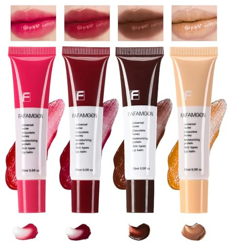 4 Farben Feuchtigkeitsspendender Lipgloss, Shiny Jelly Lip Plumping Lip Balms, Glossy Lip Butter Balm, Long Lasting High Shiny Finish Lip Glow Oil, Nicht Klebrige Glatte Lippenpflege