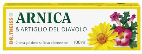 Dr Theiss Crema Arnica e Artiglio Del Diavolo 100 ml - Pomata Gel che Dona Sollievo e Benessere muscoli articolazioni, Prima e Dopo Sport e Allenamento, Sia Donna che Uomo