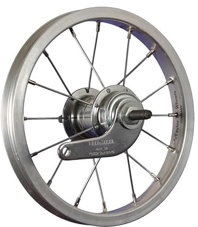Laufrad 12/12,5 Zoll Hinterrad Aluminiumfelge Rücktrittbremse 1 Gang Silber