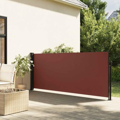 INLIFE Seitenmarkise Ausziehbar Braun 120x600 cm,Heim & Garten,Rasen & Garten,Garten & Balkon,Sonnenschirme & Sonnenschutze,Braun,6 KG,4004494