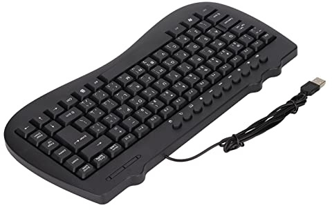 Sxhlseller Clavier D'ordinateur de Bureau avec 95 Touches, fabriqué avec Un Superbe Savoir-Faire, Clics Silencieux pour Un Usage Domestique et au Bureau (Arabe)
