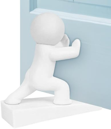 Cute Door Stopper, Funny Figure Door Wedge, Novelty Anti Skid Floor Stopper, Effective to Hold Your Doors Open, Decorative Lower Front Wedge for Home Work Entryway Shop