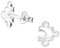 Plain Jigsaw Earrings .925 Sterling Silver Puzzle Piece