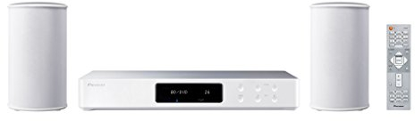Pioneer 2.1 Wireless Musikanlage (inkl. Lautsprecher und Subwoofer), FS-W40-W, für Musik und Heimkino Streaming (Spotify, Deezer, Internetradio), UltraHD, Bluetooth, WLAN, USB, UKW Radio, weiss