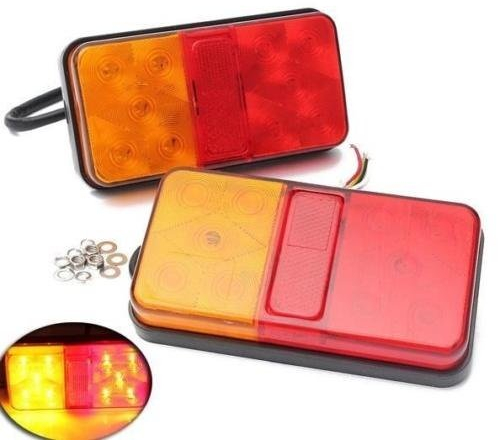 2x 12V LKW 10 LED Rückleuchten Satz Wohnwagen Anhänger Rücklicht Hochwertig Neu