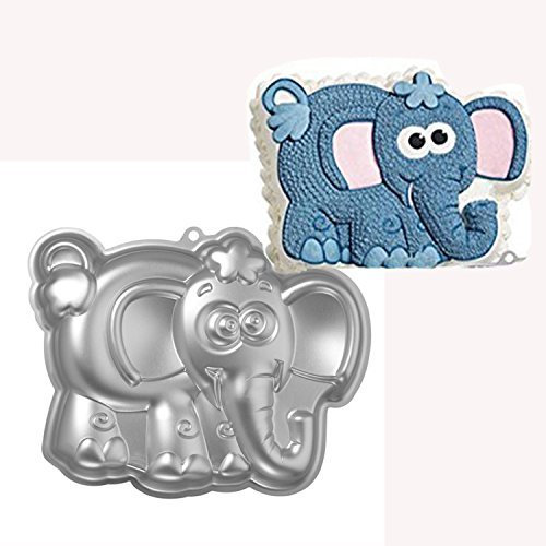 ZHYF 25,4 cm Aluminium-Legierung Backform 3D Elefant Form Backwerkzeug Backform - Elefant