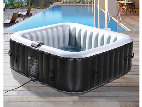 Habitat et Jardin SPA Hinchable Nice en PVC - 6 plazas - Gris/Noir