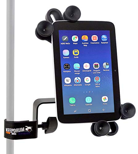keepdrum universal Tablet Halter iOS-Pad Halterung für alle gängigen Größen mit Multiklammer