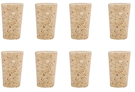 FTVOGUE 10Pcs Tapered Corks Wooden Bottle Stoppers for Wine Bottle (0.87 * 0.67 * 1.38inch)