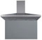 SIA CHL90SS 90cm Stainless Steel Chimney Hood Fan And Toughened Glass Splashback