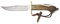 Muela Cuchillo de caza Cazorla CAZ-16 con hoja de acero inoxidable MoVa de 16 cm y empuñadura de asta de ciervo de 13,5 cm para Caza, Pesca, Supervivencia y Bushcraft + Portabotellas de regalo