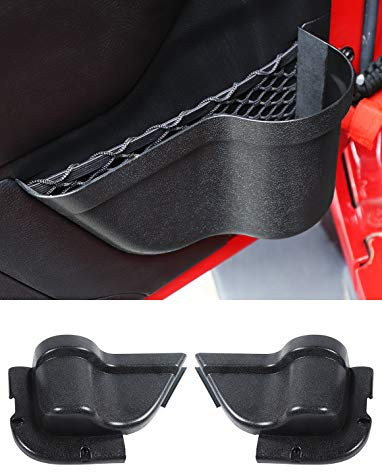 Savadicar DP3 VordertürAufbewahrungstaschen, TürSeiteneinsatzOrganizerBox für 2011–2018 Jeep Wrangler JK JKU 24Türen, Innenaufbewahrung, Erweiterungszubehör, schwarz, 2 Stück (neueste