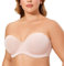 DELIMIRA Damen Trägerloser BH mit bügel Große Größen Seamless Dirndl BH mit Geformte Cups Rose rauchte 100E