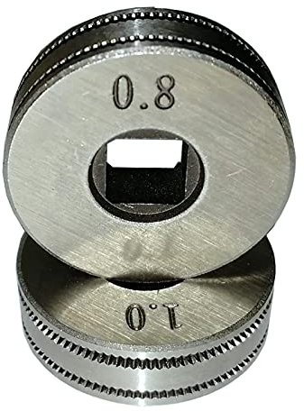 2X Wire Feed Drive Rollers Roll Wheels 25mm Diameter Knurled Groove Fit for SSJ16 Wire Feeder MIG MAG Welders Equipment Parts (0.8mm/1.0mm)