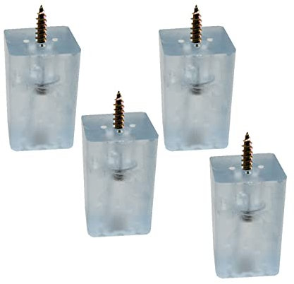 30 * 50 mm Matériau PVC Pieds de Meuble Patins Antidérapants pour Meubles Chaises,Pieds de Canapé,Table et Sols en Bois Réduire le Bruit 4 Pièces (Transparent)