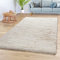 TT Home Teppich Wohnzimmer Hochflor Langflor Weich Soft Modernes Einfarbiges Design, Farbe: Hellbeige Creme, Größe:200x290 cm