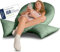 Traumreiter Visco XXL Seitenschläferkissen mit Bezug Taubengrün | Hybrid Kissen + 1cm Memory Foam I U förmiges Schwangerschaftskissen Gel Body Pillow I Lagerungskissen Ergonomie Zertifiziert