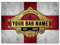 Purple Print House Personalised England Metal Bar Sign, St Georges Day Flag Garden Sign, Football Bar Accessories For Home Pub, Cocktail Gin Bar Custom Text, Gift Idea For Him, Small, White