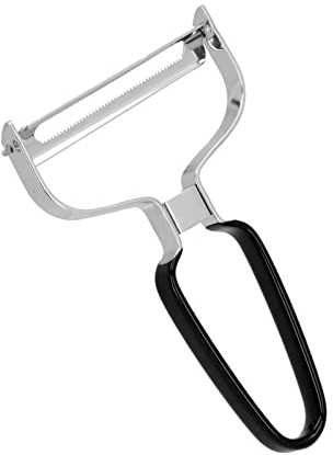 Pelador de manzanas, pelador de frutas de acero inoxidable, cuchillo pelador multifuncional, rallador de zanahorias, verduras, pelador doméstico, raspador(Negro)
