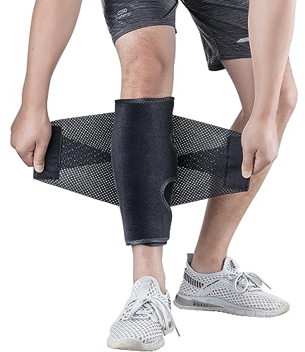 Wadenbandage für Damen und Herren, Schienbeinschienen, kompression Gummiband Verstellbares, Krampfadern lindern,Muskelschmerzen,Schwellungen,Zerrungen, für linkes und rechtes Bein geeignet(L/XL-2 stk)