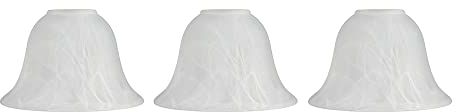 FIRVRE 3 pezzi Paralumi in vetro Bianco Modello a nuvola 16×10,5×5,5 cm Sfere di ricambio per lampada da scrivania lampadario Ventilatore a soffitto Luci a parete