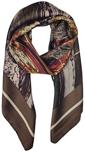 Damen Schal Fein Groß Halstuch - Tuch mit Bunten Prints für Frauen Kopftuch Halstuch Schal Elegante M090042