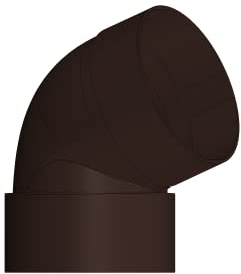 4Home&Garden | Einzelteile Dachrinnensystem RG 70 Typ 200 Fallrohr DN 60 | Kunststoff PVC Braun | Verbinder Stutzen Rinnenhalter (Fallrohrbogen 68 Grad)