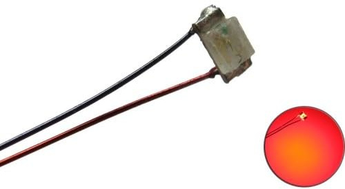 50059 LED SMD 0603 mit Kupferlackdraht rot (10 Stück)