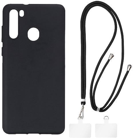 Hülle und Lanyard für Blackview A80 Pro - Schwarz