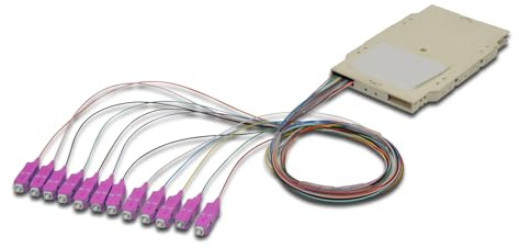 EFB-Elektronik Bestückte Spleißkassette mit farbigen abgesetzten Pigtails LC OM4 (53100,209) Marke