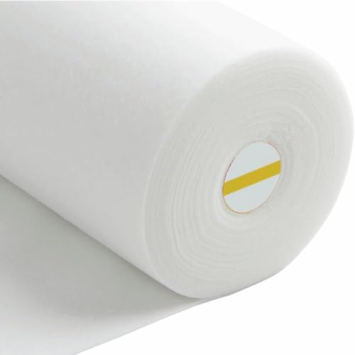 The Fabric Guys TFG Iron On Fusible Volume Fleece Wadding White 90cm Wide Sold by The Metre Precut Bag Making Quilting Crafting DIY Supplies (2 Metre)