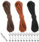 3 Farben Lederschnur Lederband 3mm X 10m, Lederband Kette, Lederbänder für Ketten 3mm, Faux Wildleder Schnur mit 100pcs Verschluss Basteln Lederschnüre für DIY Armband Halskette Schmuck Handwerk