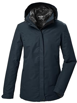 killtec Damen 3 in 1 Funktionsjacke/Outdoorjacke mit abzippbarer Kapuze und einzippbarer Fleecejacke KOW 303 WMN JCKT, hellpetrol, 48, 41820-000