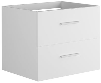 Vente-unique Waschbeckenunterschrank hängend - Weiß - 60 cm - Kayla