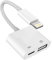 Lightning to USB Splitter Charger Dongle (2in1) for iPhone OTG Adapter Camera Card Reader Flash Drive Mouse Keyboard Memory Stick Cord for Apple 11 12 13 14 Pro Max for Ipad Charging Cable Converter